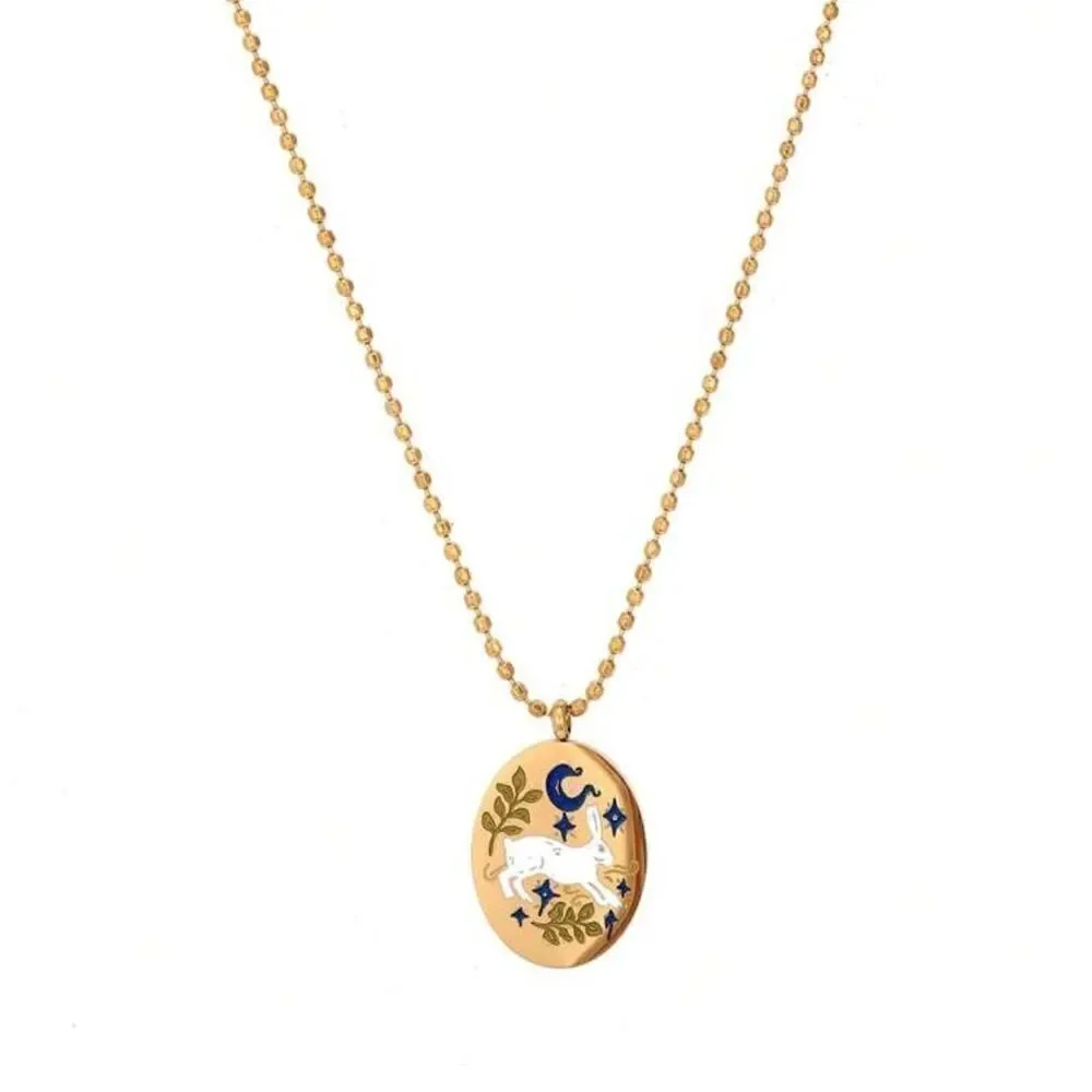 Boho bunny necklace  N1269